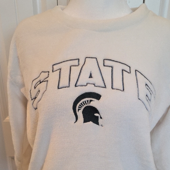 Michigan State Spartans Fleece Sweatshirt - Go Green! Women's Size XL - Picture 3 of 10